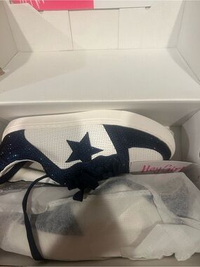 Hey Girl Navy & White Star Sneakers for Women